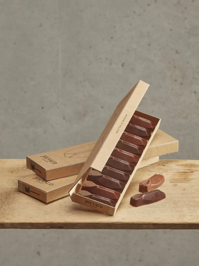 Les muettes à croquer au praliné chocolat lait et noir