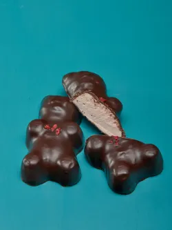 Ours guimauve framboise